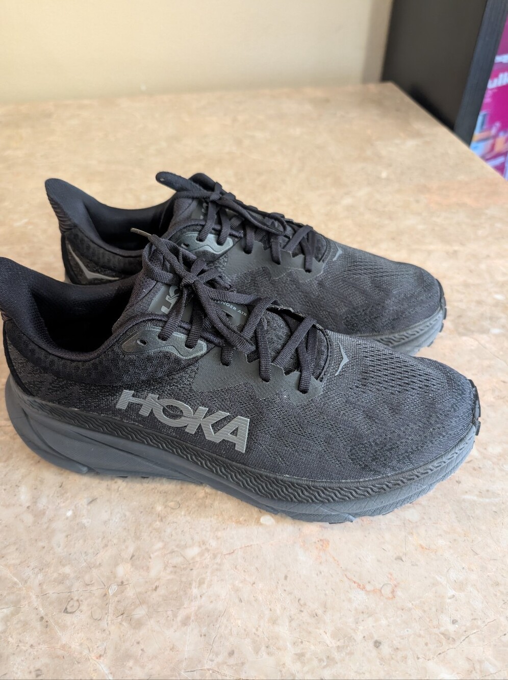 Hoka One One Challenger ATR 7 Cushioned Running Black Shoes #1134497 Men Size 12